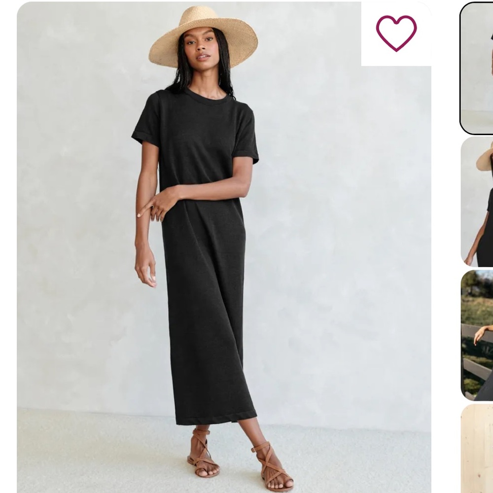 Jenni Kayne Linen Tshirt Dress Black